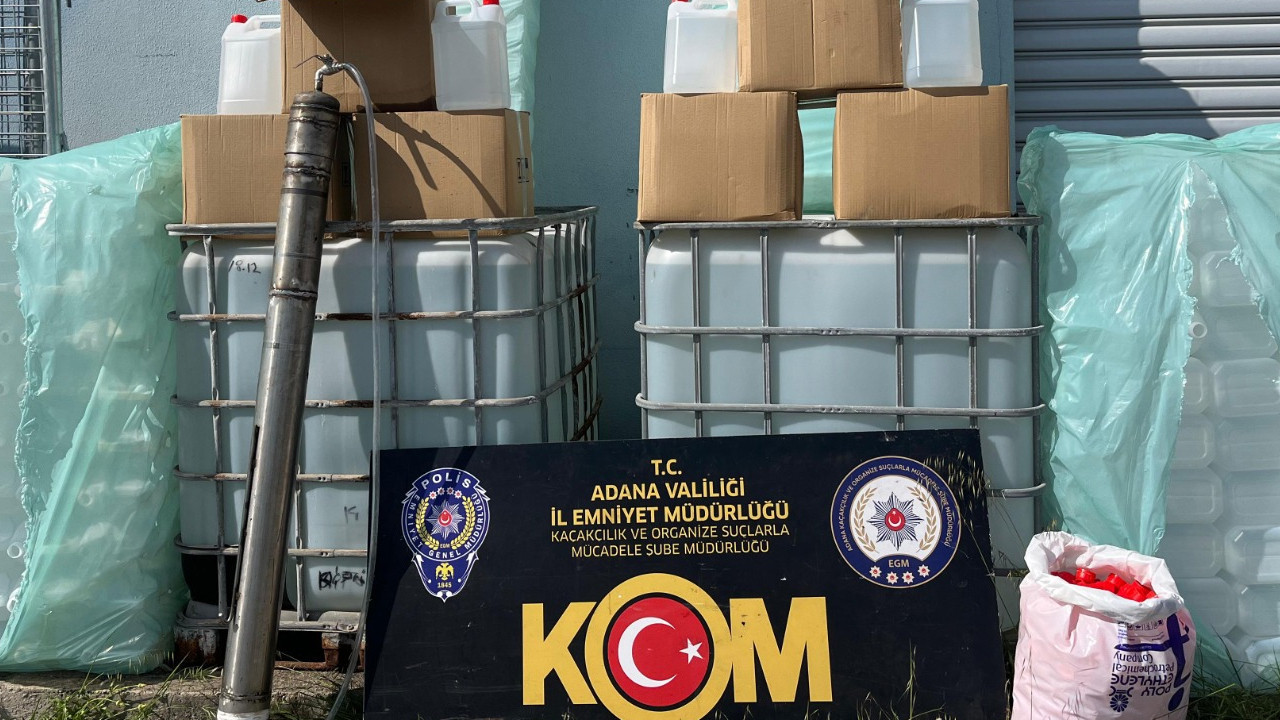 Adana’da Kaçak Alkol Operasyonu: Tonlarca Etil Alkol Ele Geçirildi